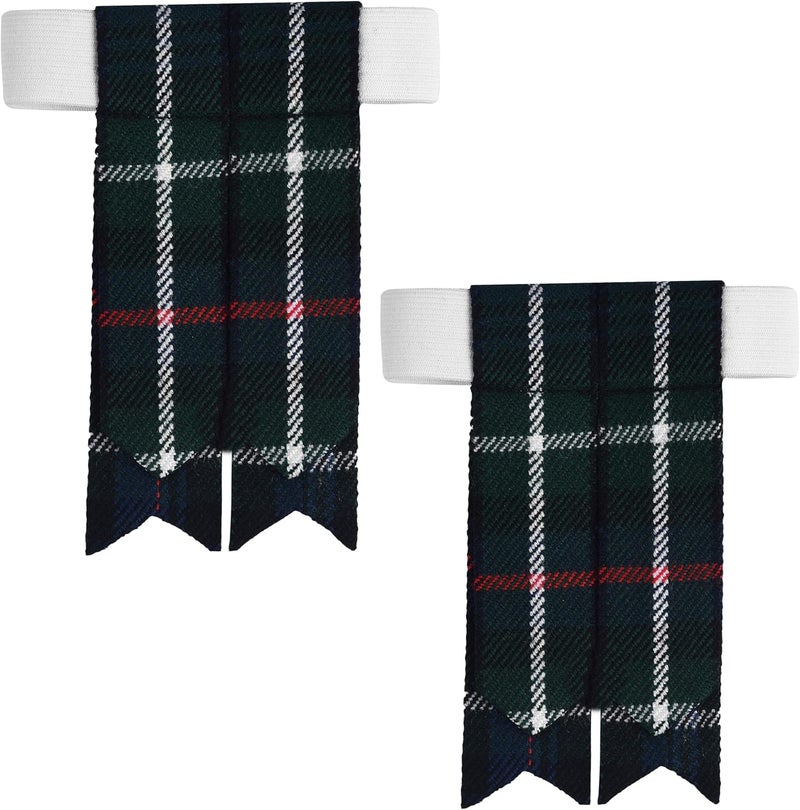 Allsafe Traders Store Scottish Tartan Kilt Flashes with Elastic Adjusters - Image 1